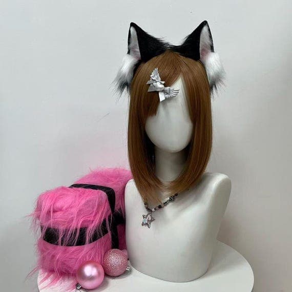 Handmade animal ears and tail set for cosplay, masquerades, and costume parties. Crafted from soft faux rabbit or fox fur with a fluffy 3D design. Perfect accessory for fox, cat, or bunny characters from anime or games. Eco-friendly, cruelty-free, and safe for sensitive skin. Adjustable headband and detachable tail make it ideal for Halloween, comic cons, photo shoots, and themed events. Durable, realistic, and fully handcrafted with premium faux fur.